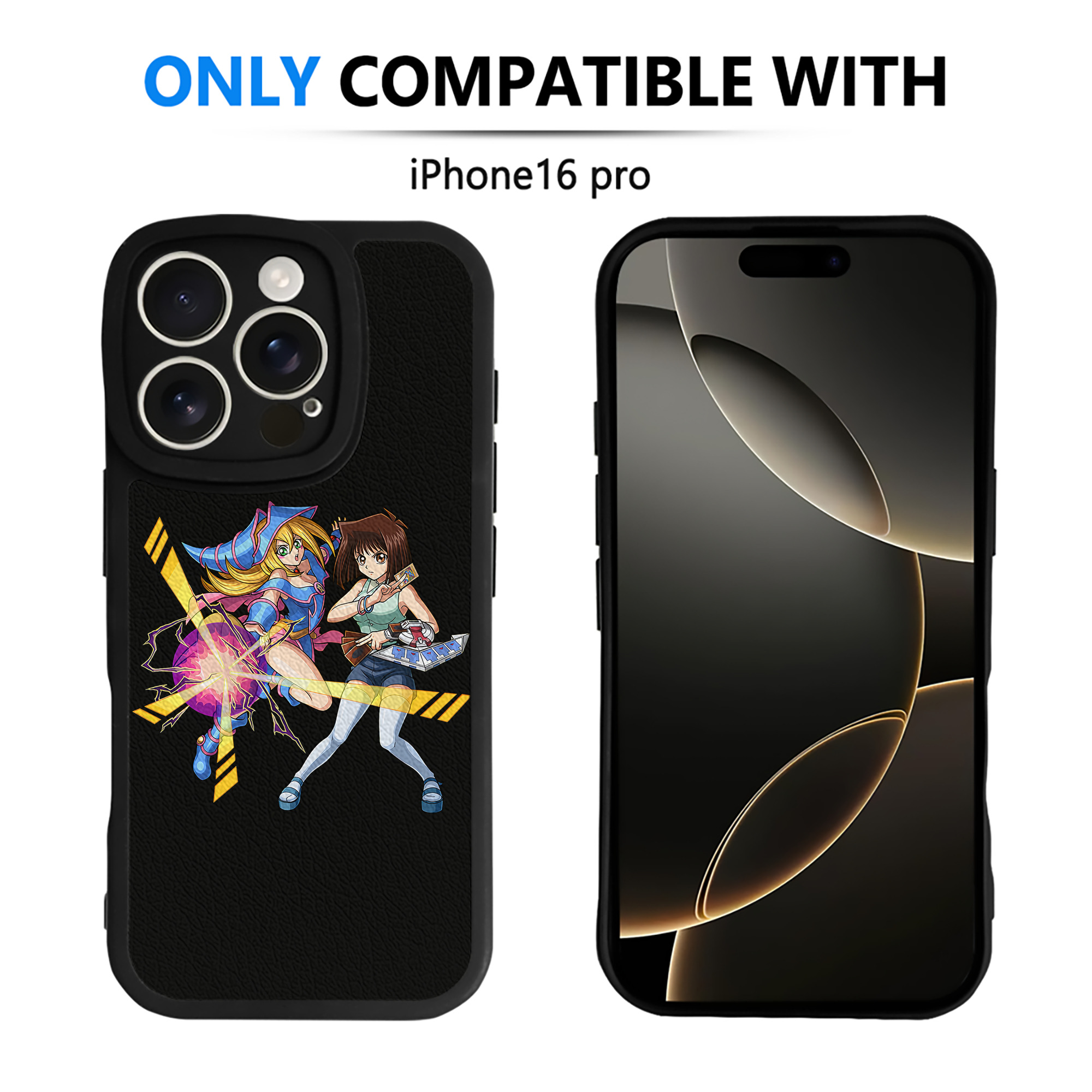 （画像用） 遊☆戯☆王 Yu-Gi-Oh! 【iPhone 16シリーズ対応】シリコンスマホケース（レザー調） 材質：シリコン